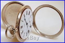 Vintage U Nardin Pocket Watch 0.900 Solid Silver & Gold Perfect Working Nice