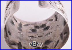 Vintage solid berber Bedouin silver bracelet Cuff