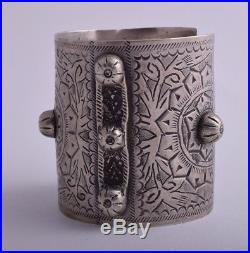 Vintage solid berber Bedouin silver bracelet Cuff/ SALE