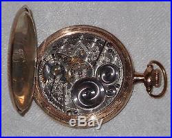 Vtg Elgin TriColor Gold SOLID. 925 SILVER Hunter DEER Pocket Watch STUNNING 1911