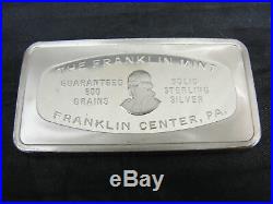 Vtg Lot 5 Franklin Mint Solid Sterling Silver. 999 Ingots Christmas 1973-1978