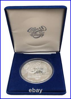 WALT DISNEY World 25 Magical Years 1971-1996 Solid. 999 Silver Coin & Case 5 oz