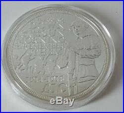 WWI 5oz solid silver proof £10 coin Guernsey 2014 Ltd ed 93/ 450 box & COA 1236