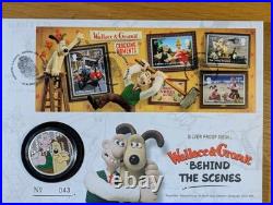 Wallace & Gromit 1oz 999 Solid Silver Proof Medal Coin & Stamps Limited Edition