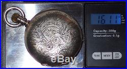 Waltham Solid Coin Silver 1886 Pocket Watch 13J 18S 161g Hunter Case Runs Ex NR