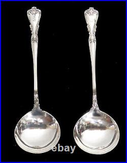 Watson New Victoria (2) Sterling Silver Long 6.25 Bullion Soup Spoons