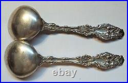 Whiting Co. Sterling Silver 2 Lily pattern Bullion Spoons