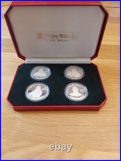 Wwe Wwf Solid Silver Proof Medals Coins The Rock Steve Austin Triple H Mankind