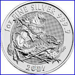 X12 Silver Bullion Coins George & Dragon 2021 999 Fine 1oz Comes in Capsule