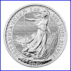 X12 Silver Bullion Coins UK Britannia 2021 UK £2 999 Fine 1oz Comes in Capsule