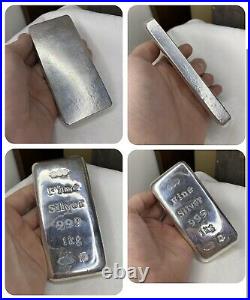 X2 Solid Silver Bullion Bars 2000 grams not scrap 2kg Investment. 999 Silver
