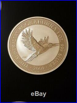 X5 2009 Perth Mint Australian Kookaburra 1 Oz Solid Fine Silver 999 Bullion Coin