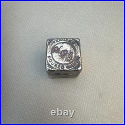 YEAGERS POURED SILVER 5 TROY oz. 999 YPS SQUARE CUBE DICE SIZE SILVER BAR