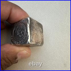 YEAGERS POURED SILVER 5 TROY oz. 999 YPS SQUARE CUBE DICE SIZE SILVER BAR