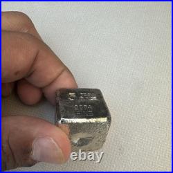 YEAGERS POURED SILVER 5 TROY oz. 999 YPS SQUARE CUBE DICE SIZE SILVER BAR