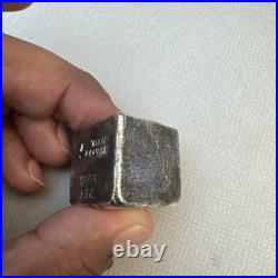 YEAGERS POURED SILVER 5 TROY oz. 999 YPS SQUARE CUBE DICE SIZE SILVER BAR
